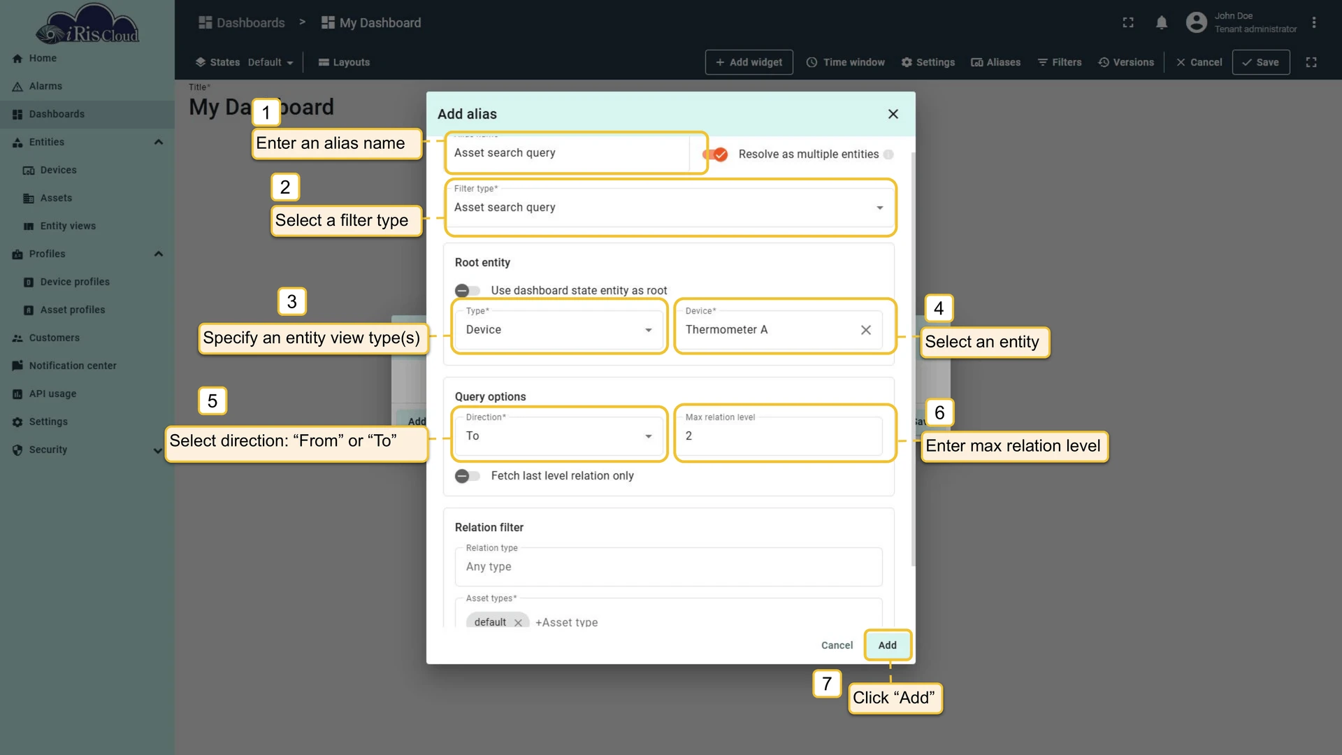 Asset search query alias