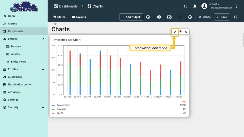 Bar chart advanced settings