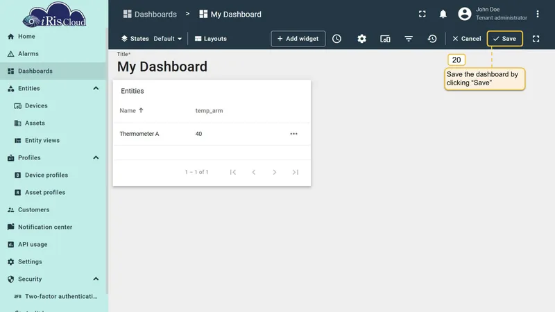 Fill in entity details