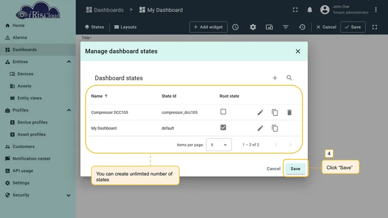 Configure action
