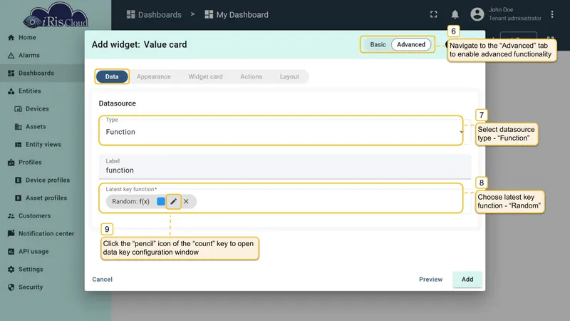 Function datasource type