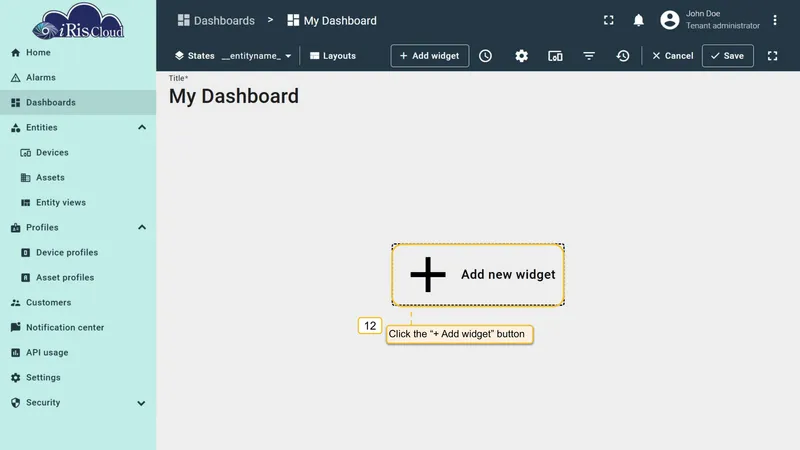 Add widget in detail state