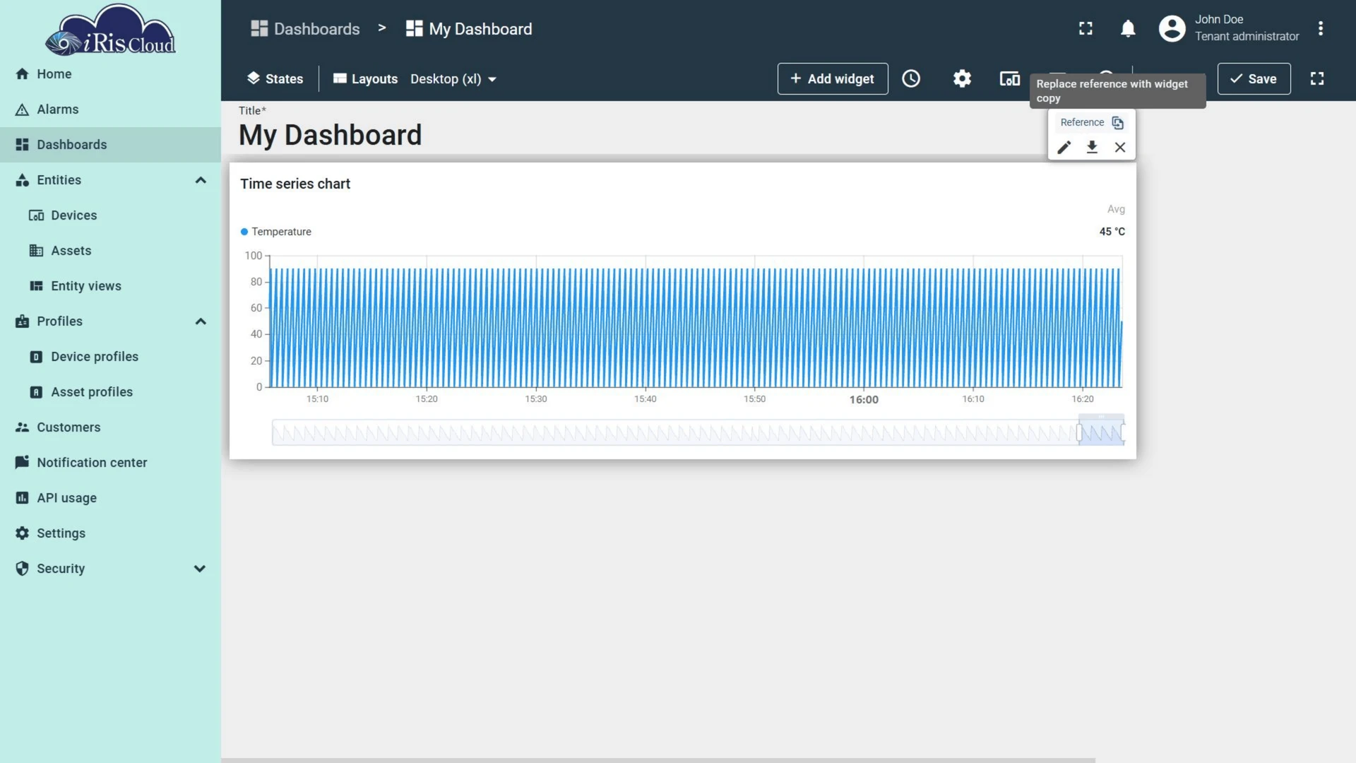 Identify referenced widget