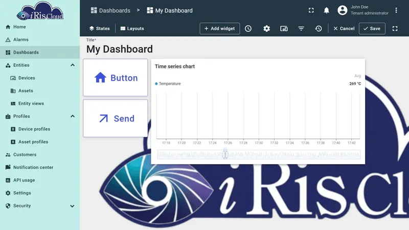 Dashboard with background image applied