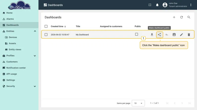 Make public toggle