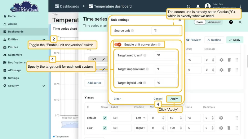 Enable unit conversion for telemetry key